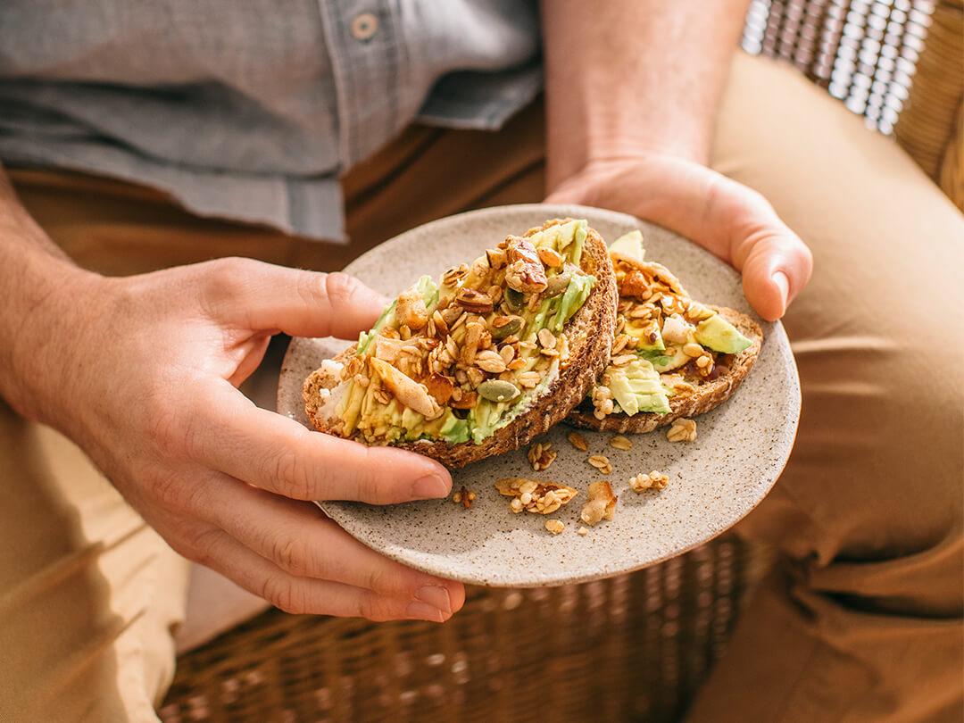 Brookfarm Avocado & Ricotta Smash with Nutty Granola