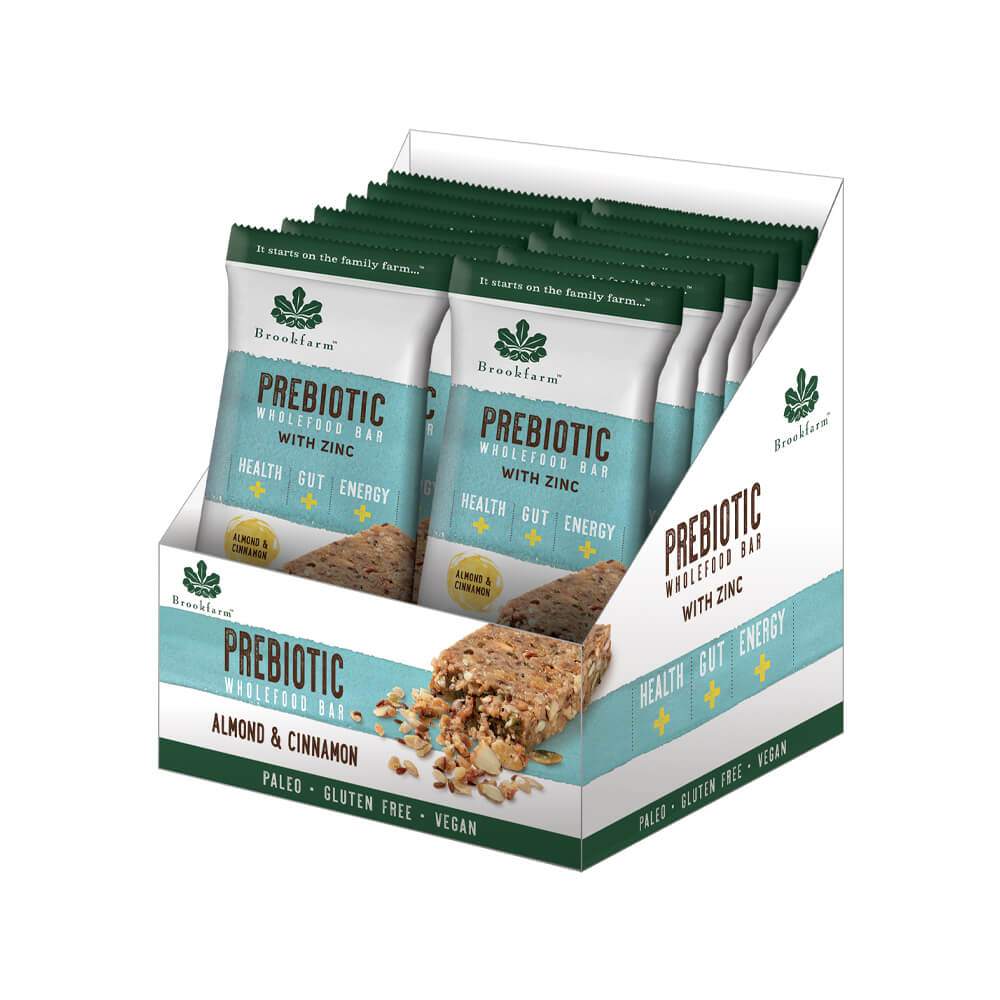 Prebiotic Wholefood Bar Almond & Cinnamon Display Case