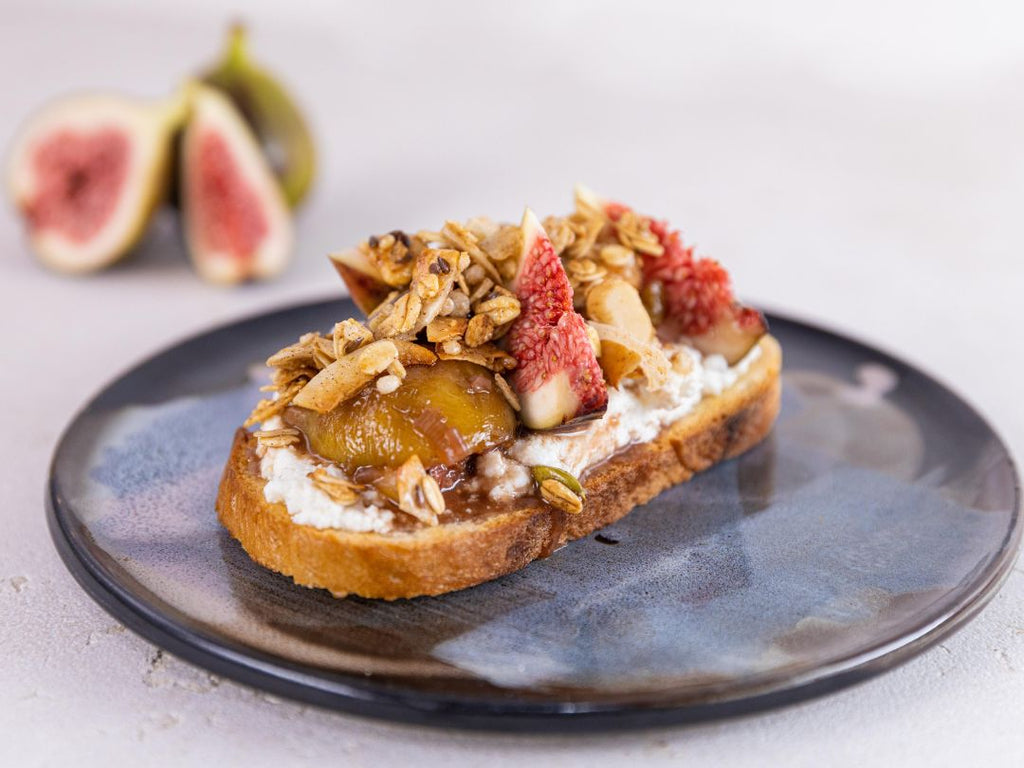 Fig Toast with Nutty Granola Everyday Gourmet and Brookfarm