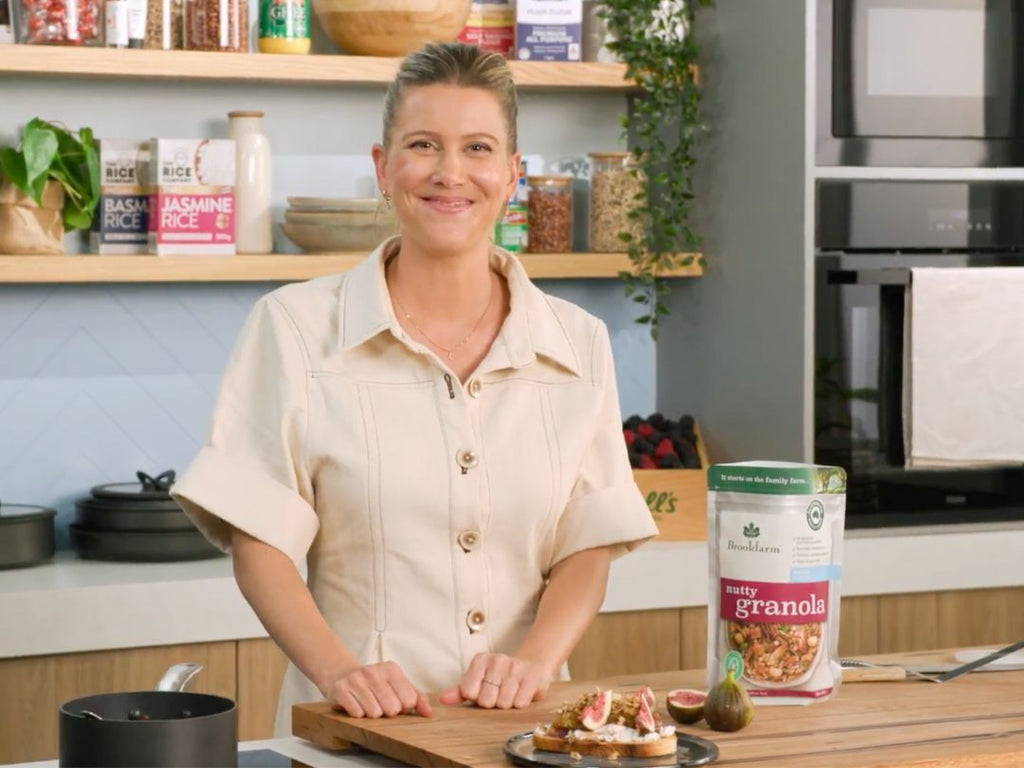 Everyday Gourmet Justine Schofield cooks up a storm with Brookfarm's muesli and granolas