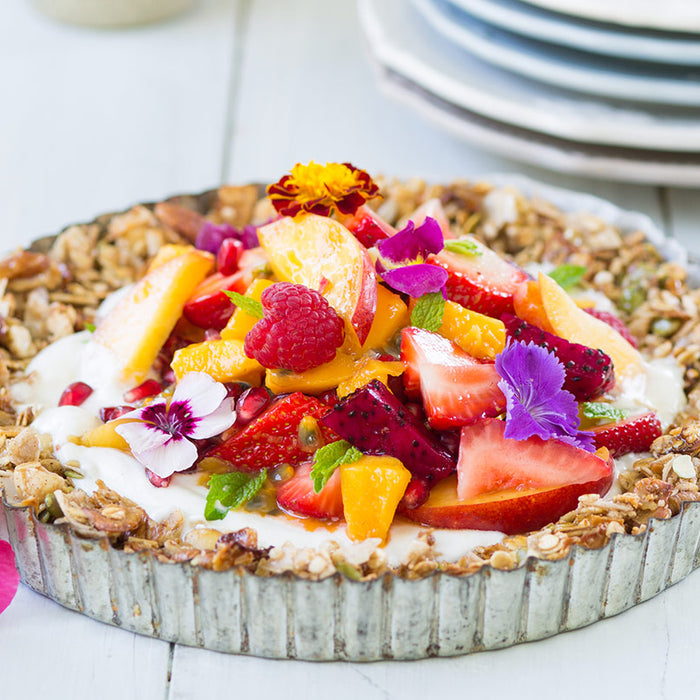 Brookfarm Nutty Granola fruit flan by Sam Gowing - Brookfarm