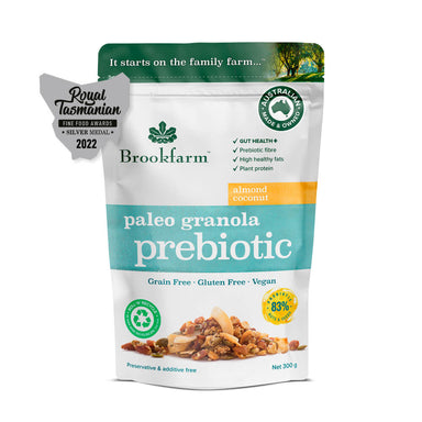 Prebiotic Paleo Granola Coconut & Almond 300g with Award